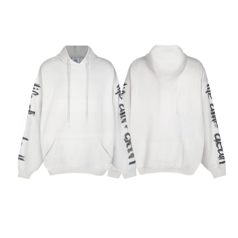 Loose Fit Cotton Hoodie with Zipper