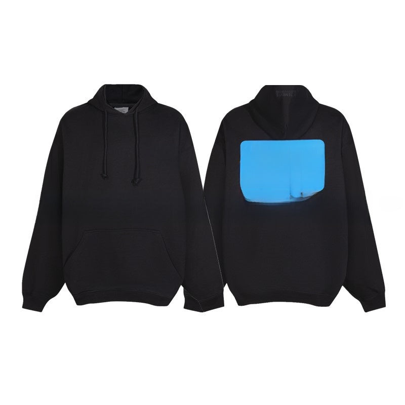Loose Fit Cotton Hoodie with Zipper