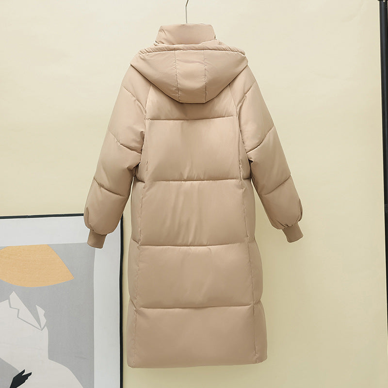 Womens Long Winter Hooded Cotton Jacket