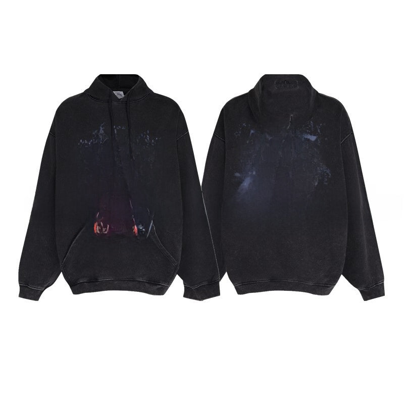 Loose Fit Cotton Hoodie with Zipper