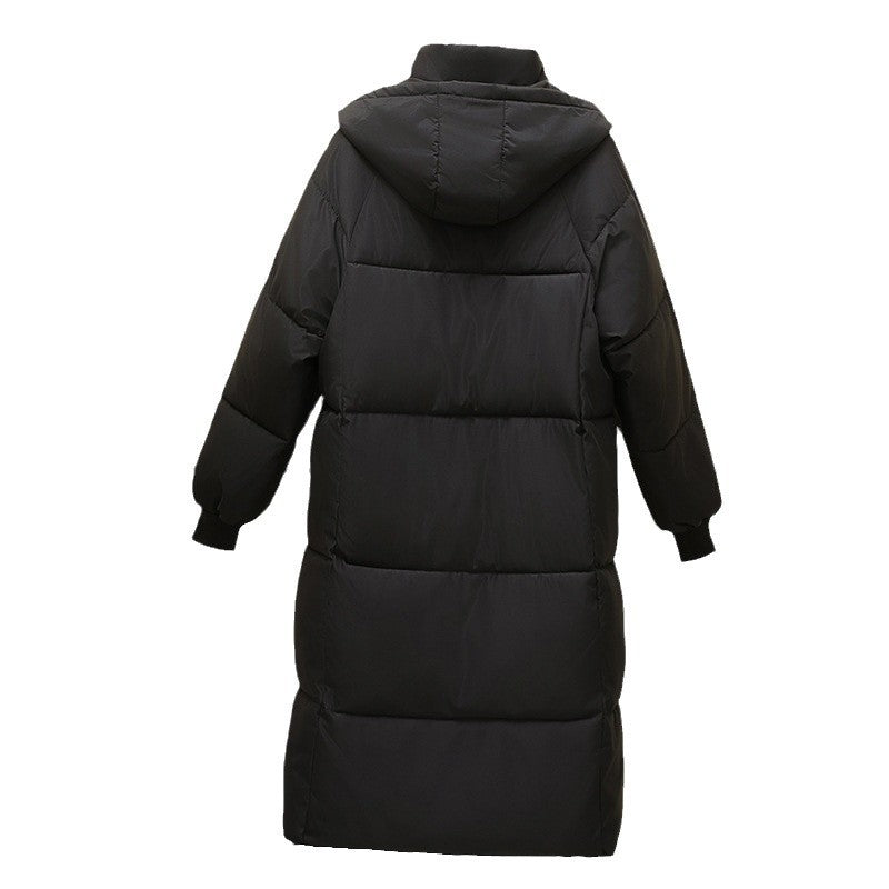 Womens Long Winter Hooded Cotton Jacket
