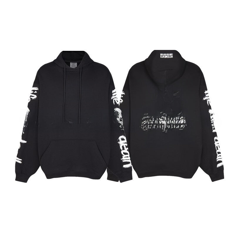 Loose Fit Cotton Hoodie with Zipper