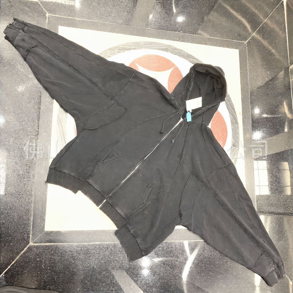 Loose Fit Cotton Hoodie with Zipper