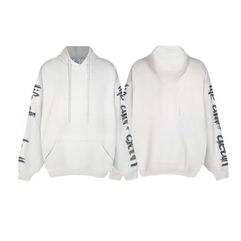 Loose Fit Cotton Hoodie with Zipper