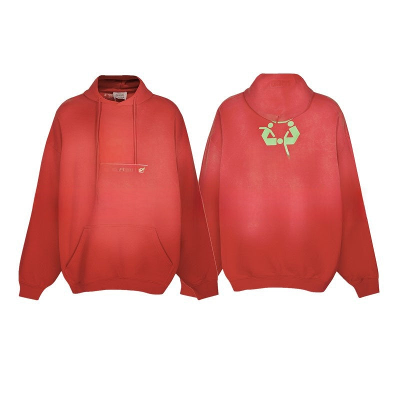 Loose Fit Cotton Hoodie with Zipper