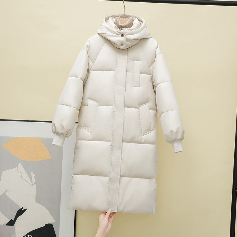 Womens Long Winter Hooded Cotton Jacket