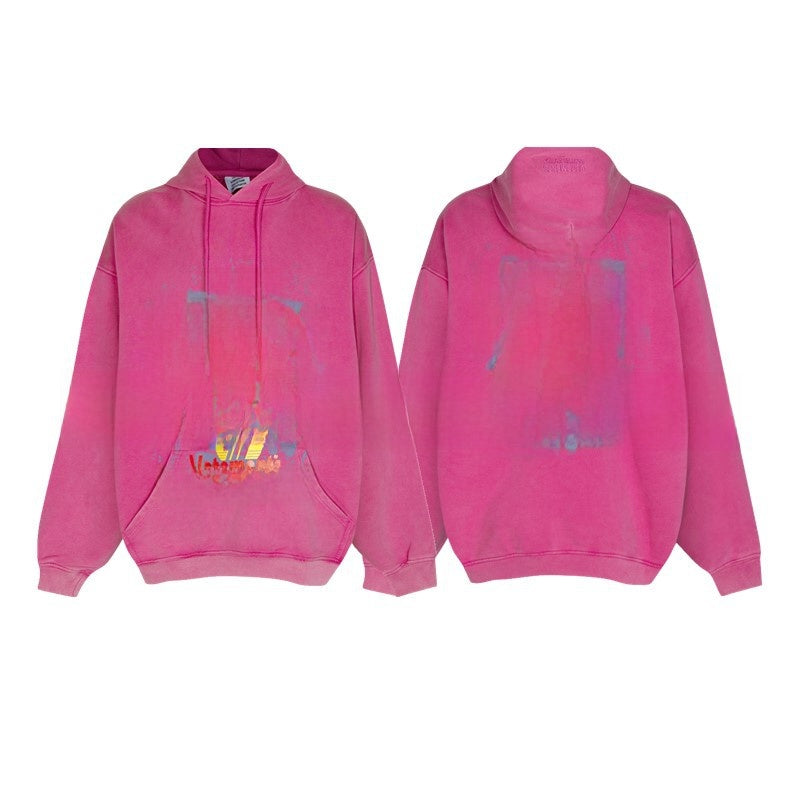 Loose Fit Cotton Hoodie with Zipper