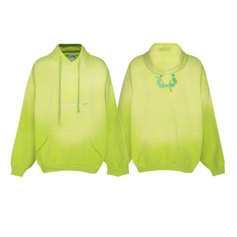 Loose Fit Cotton Hoodie with Zipper