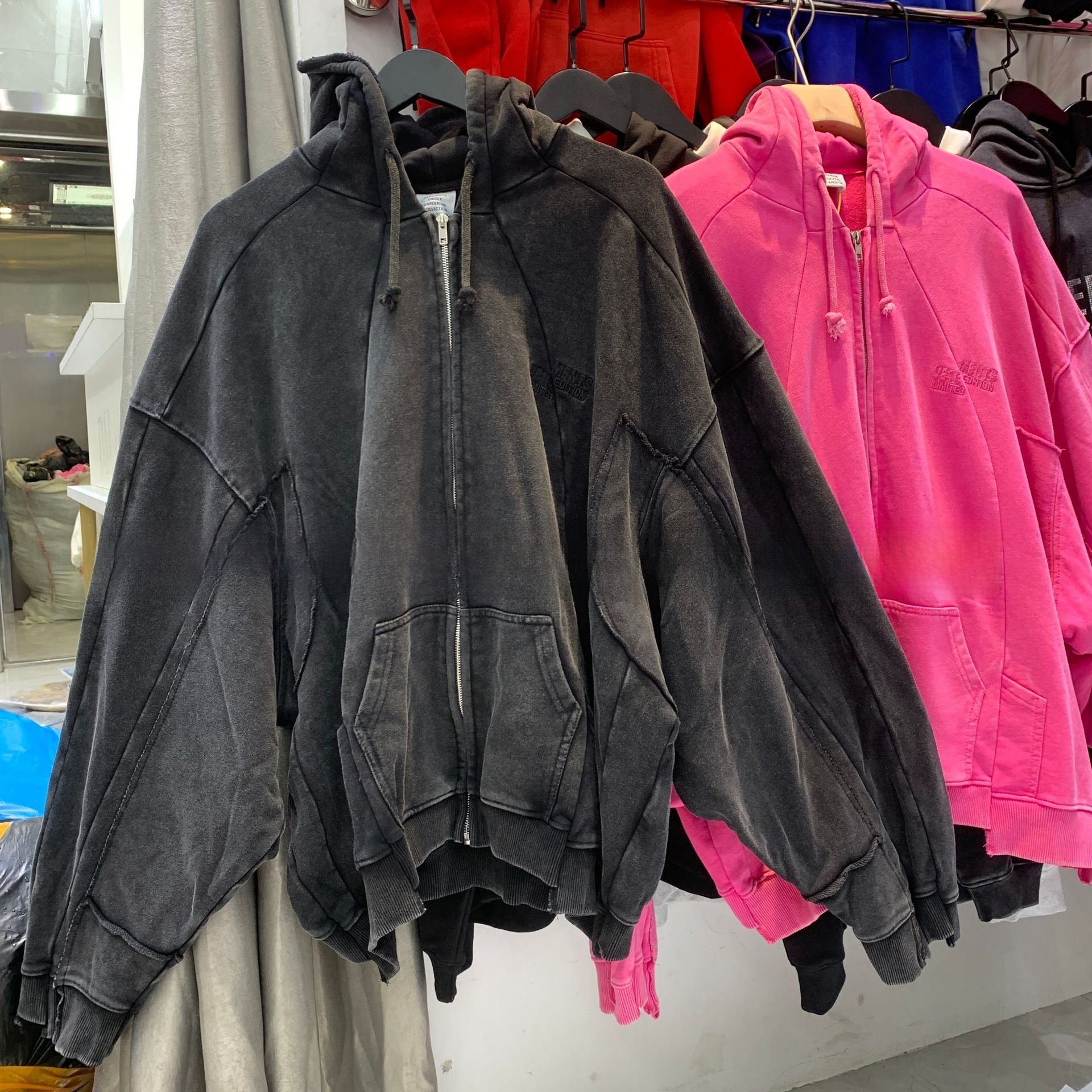 Loose Fit Cotton Hoodie with Zipper
