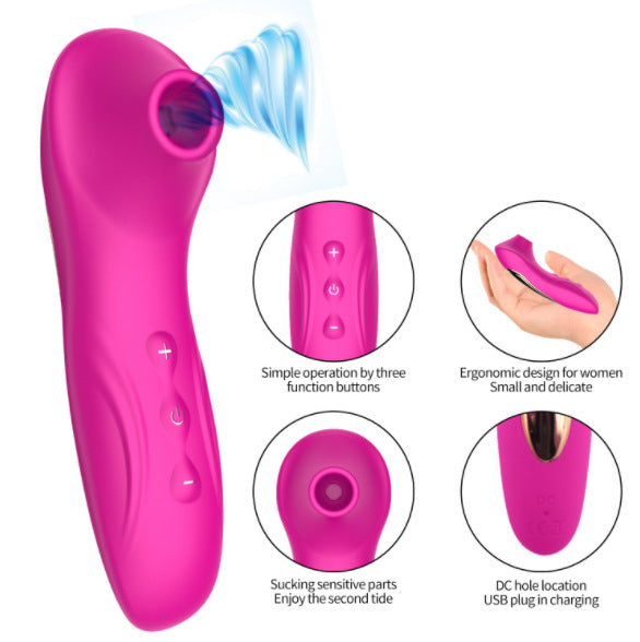 10-Frequency Rose Suction Vibrator for Women